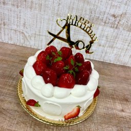 名前入りケーキトッパー ゴールド