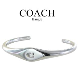 コーチ バングル レディース シルバー Cロゴ メタル ブレスレット COACH ブランド アクセサリー シンプル 上品 おしゃれ 彼女 女性 ギフト 誕生日 記念日 成人 卒業 入学