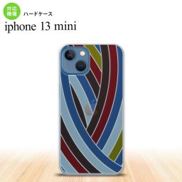 iPhone13mini iPhone13 mini 背面ケース カバー ステンドグラス風 帯 レッドブルー ステンドグラス風 iPhone13 mini 5.4インチ nk-i13m-sg17