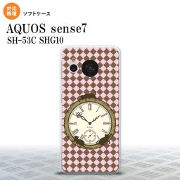 sense7 sense7 スマホケース 背面ケースソフトケース 時計 チェック ピンク 2022年 11月発売 nk-sens7-tp1221