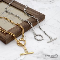 レディースネックレス ボールチェーン フィガロ ステンレス IPメッキ 18k 金メッキ マンテル シルバー ゴールド silver gold オリジナル ハンドメイド 金属アレルギー対応 女性