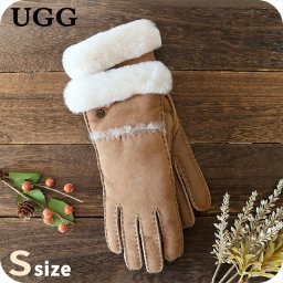 アグ 手袋 レディース ブランド UGG SHEEPSKIN SEAMED GLOVE Sサイズ 17371 Chestnut 小物