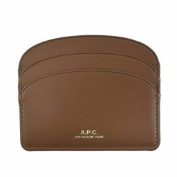 アーペーセー A.P.C. カードケース 名刺入れ F63270 PXAWV CAD 牛革 PORTE-CARTE DEMI-LUN NOISETTE ブラウン