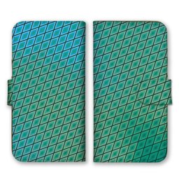 ＼全機種対応／ スマホケース 手帳型 スマホカバー 手帳タイプ スマートフォン ケース カバー スクエア パターン 格子 グリーン かわいい おしゃれ かっこいい カードホルダー付き カード収納 合皮 合成レザー