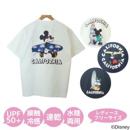 Disney ANTIBAL ミッキー tシャツ レディース ドライ 冷感 速乾 ラッシュガード UVカット フリーサイズ