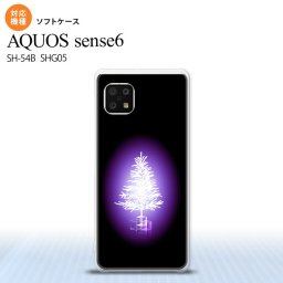SH-54B SHG05 AQUOS sense6 スマホケース ソフトケース ツリー 紫 メンズ レディース nk-sens6-tp628