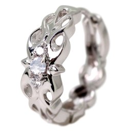 フープピアス クロス ピアス ロイヤルブルームーンストーン 片耳 中折れ式 透かし メンズ レディース プラチナ フープ フレイム 炎