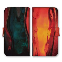＼全機種対応／ スマホケース 手帳型 スマホカバー 手帳タイプ スマートフォン ケース カバー ガラス風 アダルト レッド おしゃれ 人気 クール かっこいい カードホルダー付き カード収納 合皮 合成レザー