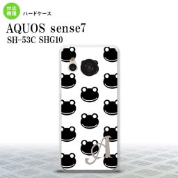 sense7 sense7 スマホケース 背面ケース ハードケース カエル かえる A 白 黒 +アルファベット 2022年 11月発売 nk-sens7-167i