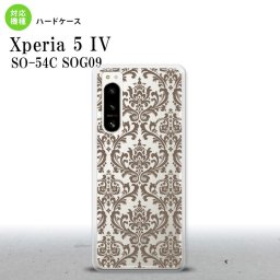 Xperia 5 IV Xperia5 IV スマホケース 背面ケース ハードケース ダマスク A クリア 茶 2022年 10月発売 nk-xp54-461