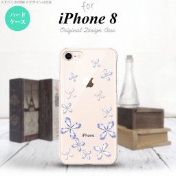 iPhone7 iPhone8 スマホケース ハードケース 花柄 カット 紫 メンズ レディース nk-ip8-077