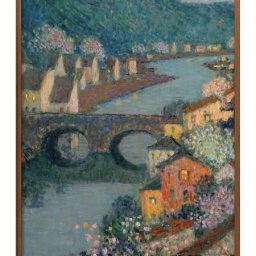 アンリ ル シダネル The Houses on the Banks of River A3 サイズ ポスター アート おしゃれ 絵画 インテリア 北欧 イラスト マット紙 艶消し アートパネル 額 フレーム デザイン 壁掛け ギフト 新築祝い ディスプレイ 引越し祝い　新生活　空間デザイン 
