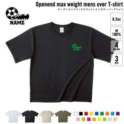 サッカー1   名入れオーバーサイズTシャツ ビッグシルエット ゆったり イージーフィット ワイドフィット メンズ サイジング    団体 スポーツ 人気