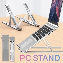 PCスタンド パソコンスタンド ノートPCスタンド ノートパソコンスタンド  角度調整 7段階 スタンド 持ち運び 折りたたみ 折り畳み アルミ タブレット PC パソコン ノートパソコン Windows Mac iPad Android Tablet ブックスタンド 譜面台 TR-PST002EC-SV (2C)