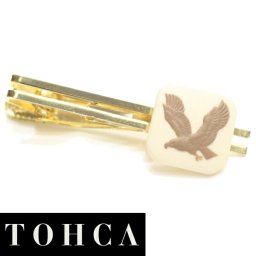 陶華 TOHCA ベージュ 鷲イーグルカメオ ゴールド スクウェアのタイピン ネクタイピン オシャレ ゴールド ユニーク おもしろ 面白 面白い スーツアクセサリー専門店 誕生日 プレゼント プチギフト おしゃれ カフスマニア