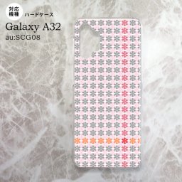 SCG08 Galaxy A32 ケース ハードケース 花十時 ピンク 紫 nk-a32-1353