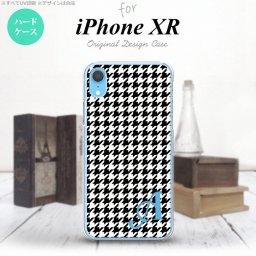 iPhoneXR iPhone XR スマホケース ハードケース 千鳥 格子 小 黒 白 +アルファベット メンズ レディース nk-ipxr-913i