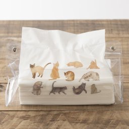 クリアティッシュケース ビニール製 J. Cats