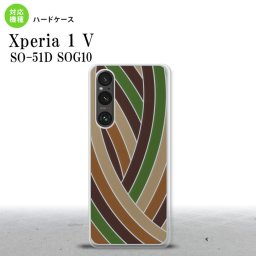 Xperia 1V Xperia 1V 背面ケース カバー ステンドグラス風 おしゃれ 帯 ブラウン ステンドグラス風 2023年 6月発売 nk-xp15-sg18