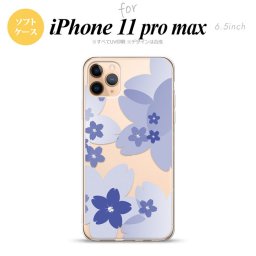 iPhone11ProMax iPhone11pro max スマホケース ソフトケース 花柄 サクラ B 青 メンズ レディース nk-i11pm-tp059