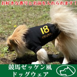 ■競馬ゼッケン風ドッグウェア ■サイズXS-7L ■愛犬のお名前番号入りtシャツ ■日本製ドッグウェア ■全7色