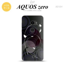 AQUOS zero アクオス ゼロ 801SH スマホケース カバー ソフトケース バタフライ・蝶（A） 黒 イニシャル 対応 nk-801sh-tp204i[スマホ,スマホケース,スマホカバー,ケース,カバー,ジャケット]