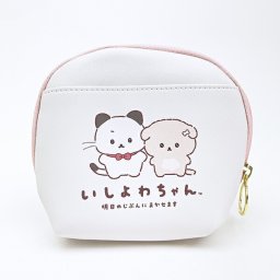 いしよわちゃん シェル型ポーチ フェイス ちらし ピンク