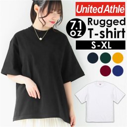 ユナイテッドアスレ Tシャツ 通販 United Athle 4277-01 Ｔシャツ カットソー メンズ 半袖 無地 シンプル 7.1オンス オープンエンド ラギッド 7.1oz カジュアル アウトドア 綿100% コットン トップス メンズファッション