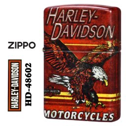 【名入れ】送料無料 zippo ジッポーライター ハーレーダビッドソン Harley-Davidson HARLEY 白頭鷲 5面加工 プリント HD-48602 オイルライター ハクトウワシ USA バイク メンズ おしゃれ カッコイイ　ギフト 誕生日 [zHD-48602]