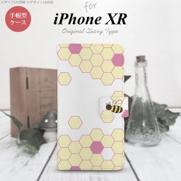 iPhoneXR iPhone XR 手帳型スマホケース カバー ハニー クリア 紫  nk-004s-ipxr-dr1683