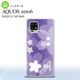 SHG04 SHG04 ZERO6 AQUOS zero6 スマホケース ハードケース 花柄 サクラ C 紫 +アルファベット メンズ レディース nk-zero6-064i