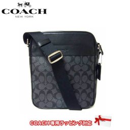 コーチ アウトレット COACH ショルダーバッグ F54788 フライト バッグ イン シグネチャー PVC CQ/BK(チャコール×ブラック)【メンズ】 【RCP】【楽天カード分割】