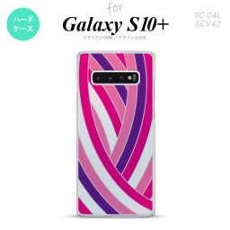 SC-04L SCV42 Galaxy S10+ スマホケース カバー 帯 ピンク ステンドグラス風 nk-s10p-sg14