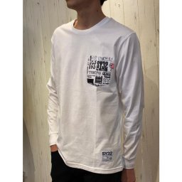 ロンT 長袖 Tシャツ SY32 by sweet years 11544 GRAPHIC POKET L/S TEE ロゴデザインポケット メンズ レディース プレゼント