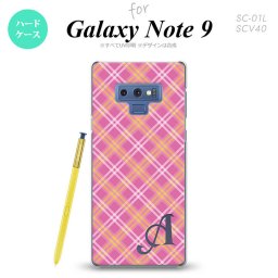 Galaxy Note 9 ギャラクシー ノート9 SC-01L SCV40 スマホケース カバー ハードケース チェックA ピンク イニシャル 対応 nk-note9-433i[スマホ,スマホケース,スマホカバー,ケース,カバー,ジャケット]