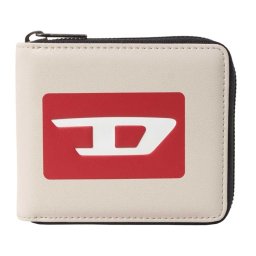 ディーゼル DIESEL 二つ折り財布 X08446 P4445 H9016 HIRESH XS RINKE 小銭入れ付き ラウンドファスナー 二つ折り 財布 メンズ ベージュ＋ネイビー