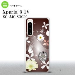 Xperia 5 IV Xperia5 IV スマホケース 背面ケース ハードケース 花柄 ミックス B 茶 2022年 10月発売 nk-xp54-276