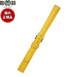 ミモザ MIMOSA 腕時計 替えバンド ベルト レディース ベビーカーフKC カーフ 10mm イエロー/ゴールド 時計 時計バンド 時計ベルト 革 牛革