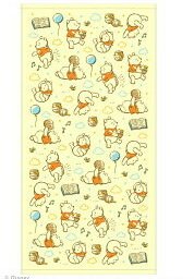 バスタオル 【クマのプーさん柄】約60cm×120cm 綿100% ナイス プー ガーゼプリント Disney ディズニー 表ガーゼ/裏パイル 後染め 柔らかくて気持ちがいい！