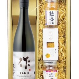 ★ 送料無料 ★ 作 雅乃智 ( ざく みやびのとも )  純米吟醸 750ml + 粒うに + 酒盗 かつお + 百一珍 ゆず セット【 日本酒・おつまみセット 】【 要冷蔵 】【 4269 】【 ハロウィン 贈り物 ギフト プレゼント 誕生日 結婚のお祝い 】