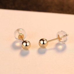 ピアス 両耳用 石なし 18K イエローゴールド 定番 シンプル 上品 エレガント 大人 おしゃれ 可愛い かわいい きれいめ 通勤 ge0005-2