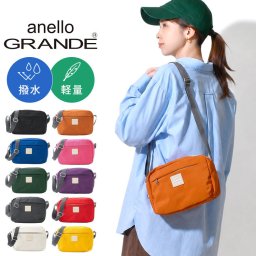 ショルダーバッグ ミニ anello GRANDE アネログランデ CANDY レディース メンズ ミニショルダーバッグ 斜めがけ 大人 軽量 撥水 小さめ 斜め掛けバッグ 肩掛け ペットボトルが入る 旅行 推し活 バッグ ブラック 黒 赤 ピンク 黄色 パープル 青 緑 グレー アイボリー オレンジ