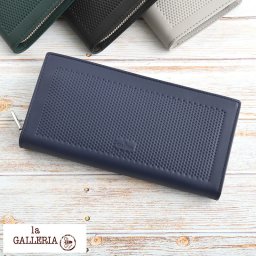 青木鞄 la GALLERIA ラウンドファスナー長財布 Fumo