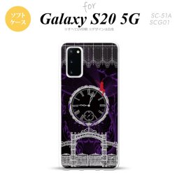 SC-51A SCG01 Galaxy S20 スマホケース ソフトケース 時計 妖精 黒 灰 メンズ レディース nk-s20-tp1252