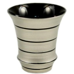 銀独楽（反） SAKE GLASS 【有田焼 匠の蔵 徳幸窯】＜オリジナル＞ 