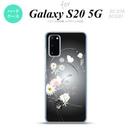 SC-51A SCG01 Galaxy S20 スマホケース ハードケース 花柄 ミックス A 黒 メンズ レディース nk-s20-271