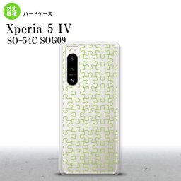 Xperia 5 IV Xperia5 IV スマホケース 背面ケース ハードケース パズル 透明 緑 2022年 10月発売 nk-xp54-1218