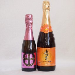 スパークリング飲み比べ2本セット(炭酸にごり梅酒梅太夫 キャンベルスパークリング赤ワインやや甘口) 375ml×1本 720ml×1本