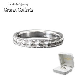 pt900 プラチナリング 【刻印無料】 結婚指輪 マリッジリング 結婚 結婚式 マリッジ ペア リング 指輪 ペアリング アンティーク プラチナ900 ハンドメイド 手作り メンズ レディース 誕生日 クリスマス プレゼント ギフト包装 彫金 箱入り Grand Galleria グランドガレリア