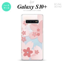 SC-04L SCV42 Galaxy S10+ スマホケース ハードケース 花柄 サクラ B ピンク メンズ レディース nk-s10p-058